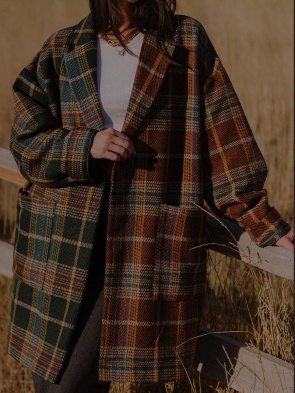 Half and Half Oversized Coat